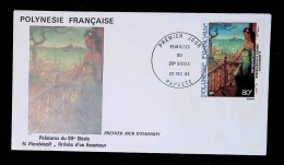 CL, FDC, 1 Er Jour, Polynésie Française, Papeete, 22 Dec. 83, Peintures Du 20 E Siècle, M. Mordvinoff - Covers & Documents