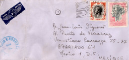 MONACO AFFRANCHISSEMENT COMPOSE SUR LETTRE POUR LE MEXIQUE 1967 - Briefe U. Dokumente