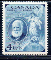 CANADA 1947 ALEXANDER GRAHAM BELLMNH 4c MNH - Unused Stamps