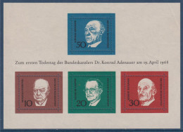 Allemagne Personnages: Konrad Adenauer, Winston Churchill, Alcide De Gasperi, Robert Schuman Bloc 4 Timbres Neufs - 1959-1980