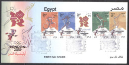 Egypt 2012-Summer Olympic Games, London 2012 FDC - Unused Stamps