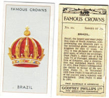 CR 3 - 11b Famous Crown, BRAZIL, King JOAO VI Of PORTUGAL - Godfrey Phillips -1938 - Phillips / BDV