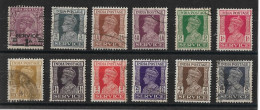 INDIA - 1939 SURCHARGE OFFICIAL + 1939 - 1942 OFFICIALS SET SG O139, O140/O150 FINE USED Cat £2.50 - Official Stamps