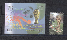 Egypt 2018-FIFA World Cup Russia 2018 Set (1v)+M/Sheet - Ungebraucht