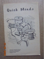 Leaflet No.316: Quick Mends - Virginia Davis - Cooperative Extension Service, University Of Massachusetts 1959 - Ocios Creativos