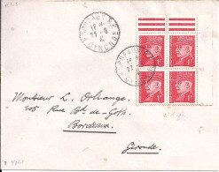 PETAIN N° 514x4 BdF S/L. DE BORDEAUX/27.5.41 - 1941-42 Pétain