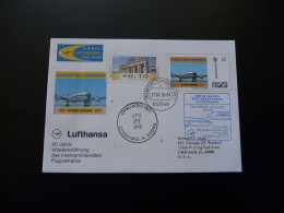 Plusbrief Individuell Lettre Vol Special Flight Cover Frankfurt To Chicago Lufthansa 2016 - Private Covers - Used