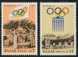 OLI2/S Grecia Greece  Nº 1292/93  1978 80º Sesión Del Comité Olímpico Inter. L - Other & Unclassified