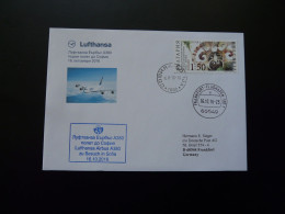 Lettre Premier Vol First Flight Cover Sofia Bulgaria To Frankfurt Airbus A380 Lufthansa 2016 - Briefe U. Dokumente