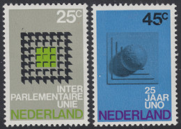 Holanda  Netherlands 916/17 1970 Asamblea Unión Interparlamentaria 25º Aniv. D - Sonstige & Ohne Zuordnung