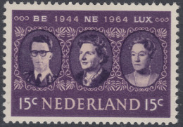 Holanda  Netherlands 803 - 1964 20º Aniv. De La Unión Aduanera BENELUX Retrato - Other & Unclassified