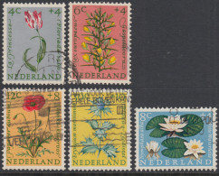 Holanda  Netherlands 719/23 1960 Obras Benéficas Serie Verano Flora Usado - Otros & Sin Clasificación