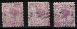 AUSTRALIE    VICTORIA    1884  N° 92 X 3     Dent. 12   Oblitéré - Oblitérés