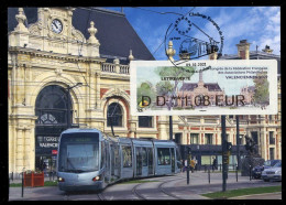 FRANCE (2021) Carte Maximum Card ATM LISA 94 Congres FFAP Valenciennes Gare SNCF, Tramway, Estación Tren, Train Station - 2010-2019