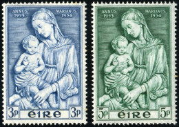 REL/S Irlanda Ireland  Nº 122/23  1954  Año Mariano-Virgen Y El Niño-fijasello - Sonstige & Ohne Zuordnung