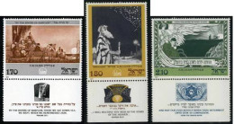 PI1 Israel 634/36 1977 Cuadros De E.M. Lilien Temas Hebreos - Autres & Non Classés