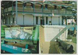 WESTERN AUSTRALIA WA Multiviews Museum Cannons GERALDTON Advance GE378 Postcard C1980s - Geraldton