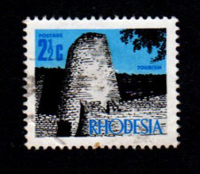 TIMBRE - RHODESIA TOURISM 2.5 C - OBLITERE - RHODESIE AFRIQUE - USED STAMP AFRICA Chateau Fortification - Otros & Sin Clasificación