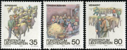 FAU3 Liechtenstein  Nº 912/14   1989  Costumbres De Otoño Lujo - Autres & Non Classés