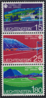 DEP3/S Liechtenstein 740/42 1982 Copa Del Mundo De Fútbol Instalaciones Deport - Altri & Non Classificati