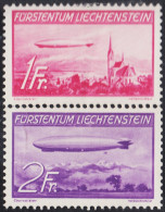 Liechtenstein A 15/16 1936 Zeppelines MH - Sonstige & Ohne Zuordnung