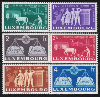 Luxemburgo 443/48 1951 A Favor De La Europa Unida MNH - Andere & Zonder Classificatie