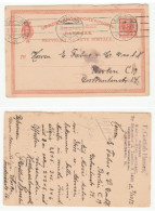 1913 Denmark POSTAL STATIONERY Card To Berlin Germany Cover - Entiers Postaux