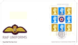 2008 RAF Uniforms Prestige Machin Pane Royal Mail FDC Hrd4 - 2001-2010 Em. Décimales