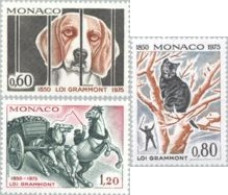 Monaco - 1031/33 - 1975 125º Aniv. De La Ley Protectora De Animales Lujo - Otros & Sin Clasificación