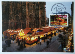 Carte Maximum 4099 Le Marché De Noël De Strasbourg  Obl Spé De Strasbourg - Autres & Non Classés