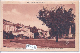 PUYLAURENS- AVENUE DE CASTRES ET MONUMENT AUX MORTS - Puylaurens