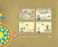 Portugal - 13-HB - 1998 Cartografía Portuguesa Mapas Hojita Bloque 4 Val. Nº 2 - Autres & Non Classés