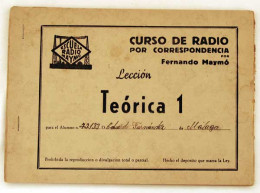 Curso De Radio Por Correspondencia. Lección Teórica 1. Fernando Maymó - Ciencias, Manuales, Oficios