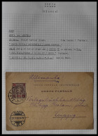 1907 PORTUGAL AZORES AÇORES HORTA TO LEIPZIG GERMANY Stationery Card KING CARLOS I 20 Rs CARMINE SEE DETAILS  RARE - Horta
