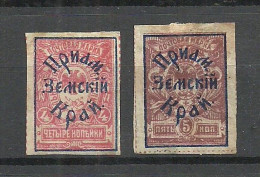 RUSSLAND RUSSIA 1922 Priamur Primorje Far East Michel 28 - 29 (*) Mint No Gum/ohne Gummi - Sibirien Und Fernost