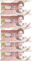 IRAN 5000 RIALS ND2017 UNC P 152 C ( 5 Billets ) - Iran