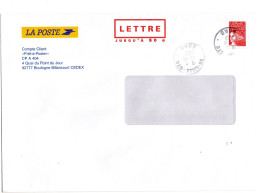 Entier Postal 50g Du Service Commercial De La Poste Hors Commerce Hauts De Seine Boulogne Billancourt Nord Lille CTC - Sonderganzsachen