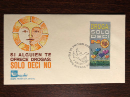 ARGENTINA FDC COVER 1992 YEAR NARCOTICS DRUGS HEALTH MEDICINE STAMPS - FDC