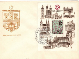Poland 1982 Cracow Monuments Souvenir Sheet First Day Cover - FDC