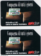 2  USATE  £. 10.000  -  31.12.1994  COMPAGNA  DI  TUTTI  I  GIORNI  -  RIPETUTA  2  VOLTE  -  MANTEGAZZA  -  QUESTE. - Publiques Figurées Ordinaires