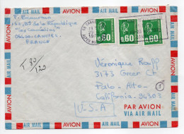 - Lettre CANNES Pour PALO ALTO (USA) 29.4.1975 - TAXÉE 80/120 - - 1960-.... Covers & Documents