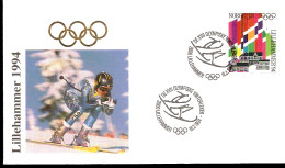 OLIMPIADI DI LILLEHAMMER 1994 GARA DISCESA LIBERA  ANNULLO SALTO CON GLI SCI - Hiver 1994: Lillehammer