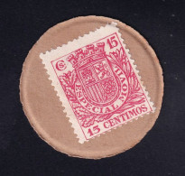 Spanien Spain: 15 Centimos 1938 - Briefmarkengeld Stamp-money (P.96Q) - 500 Pesetas