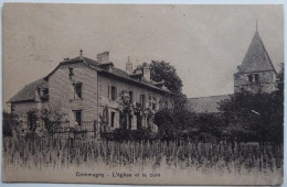 Commugny - L'Eglise Et La Cure .- CPA 1916 Cliché Peu Fréquent - Commugny