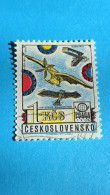 TCHECOSLOVAQUIE - CESKOSLOVENSKO - Timbre 1977 : Exposition Philatélique Praga '78 / Avion Et Biplan - Gebruikt
