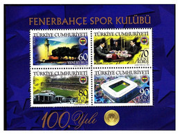 Turkey, Türkei - 2007 - 100th Anniversary Of Fenerbahçe Sports Clup - 1.Mini S/Sheet ** MNH - Unused Stamps