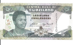 SWAZILAND 5 EMALANGENI ND1995 UNC P 23 - Swasiland