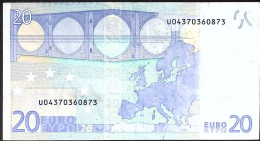 FRANCE * 20 Euros * 02/07/2002 * Etat/Grade TTB/VF * Tirage (U) L013 D1 - 20 Euro