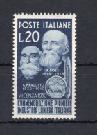 1950 Repubblica Italia SET MNH ** 628 In Onore Dei Pionieri Dell'industria Laniera Italiana, A. Rossi & G. Marzotto - 1946-60: Mint/hinged