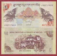 Bhoutan -5 Ngultrum -2015 ---UNC--(174) - Bhutan